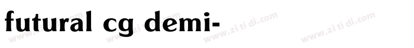 futural cg demi字体转换